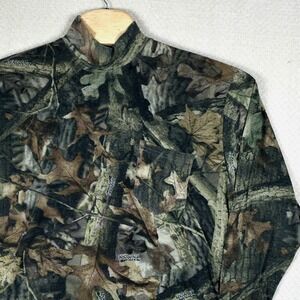 VTG Morgan Outdoors Shirt XL Men Green Camo Long Sleeve Hunting Advantage Timber
